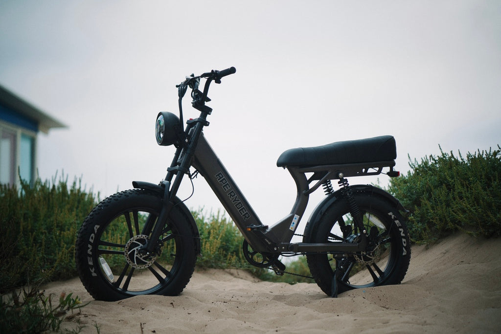 e-bike with sandy place